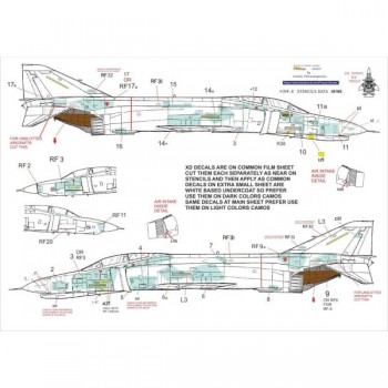 F-4/RF-4 STENCILS DATA (GREY) - 1/72 Decals