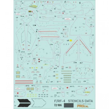 F-4/RF-4 STENCILS DATA (BLACK) - 1/72 Decals