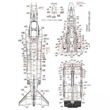 F-4/RF-4 STENCILS DATA (GREY) - 1/48 Decals