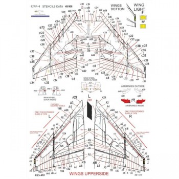 F-4/RF-4 STENCILS DATA (BLACK) - 1/32 Decals