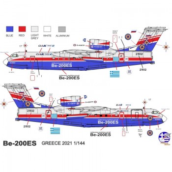 BERIEV Be-200S - GREECE 2021 - 1/144 Decal