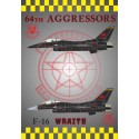 F-16 Aggressor of the 64th Aggressor Squadron "WRAITH", 1/48 Decal | Procal Decals
