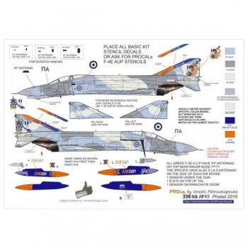 F-4E PHANTOM GREEK AUP AT VOLKEL AIR SHOW 2019 - 1/48 Decal | Procal Decals