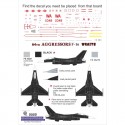 F-16 Aggressor of the 64th Aggressor Squadron "WRAITH", 1/72 Decal | Procal Decals