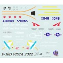 NF-16D VISTA, Calspan - 2022  Hill AFB, Utah - 86048, 1/72 Decal | Procal Decals