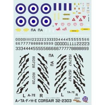 HELLENIC A/TA-7 , 1/32 Decal - Procal Decals