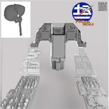 F-16 VIPER COCKPIT 1/12 Conversion Set /W JHMCS HELMET -  Procal Decals
