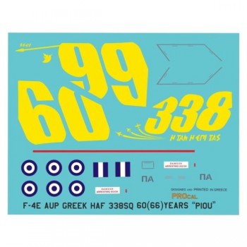 F-4E AUP 338SQ 60-66 YEARS PIOU - 1/72 Decal