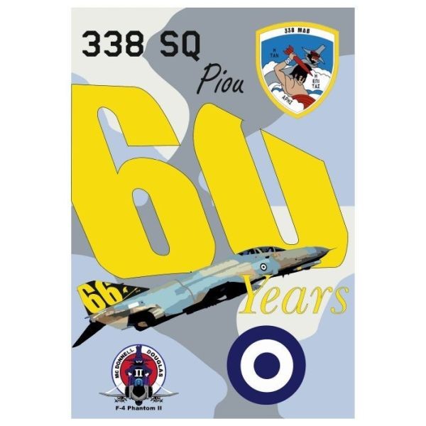F-4E AUP 338SQ 60-66 YEARS PIOU - 1/72 Decal