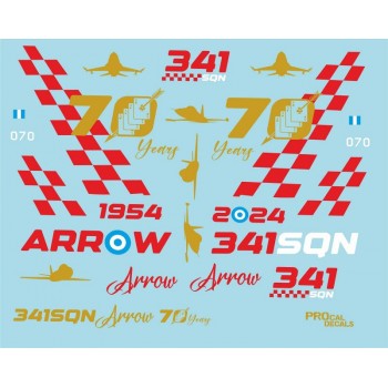 341 SQ 70 YEARS F-16 Blk50 - 1/32 Procal Decals