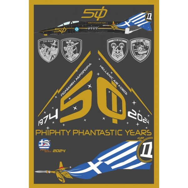 F-4E AUP 50 YEARS SERVICE ON HAF ANNIVERSARY  PLANE  - 1/48 Procal Decals