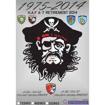 H.A.F A-7 retirement plane - 1/48 Procal Decals