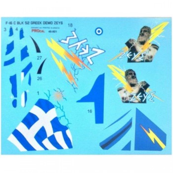 ZEYS GREEK DEMO TEAM Decal - 1/48 Decal