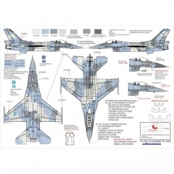 Combo- HAF F-16C SQUADRONS TAIL MARKS & ROUNDERS